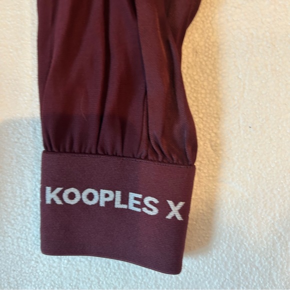 The Kooples NWT sports blazer maroon white crop fitness top maroon zip front - Picture 7 of 14